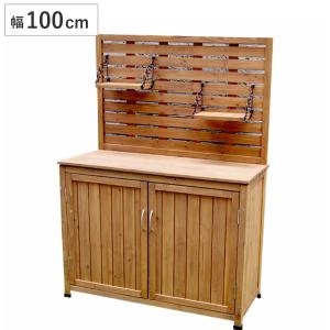 物置 パネル付収納庫 100 木製 ( 屋外物置...の商品画像