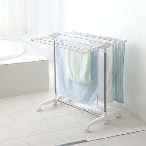 バスタオルハンガー 物干しスタンド タオル掛け PORISH ステンレス製 キャスター付き （ タオルスタンド ポーリッシュ キャスター付 ステンレス 折り畳み ）