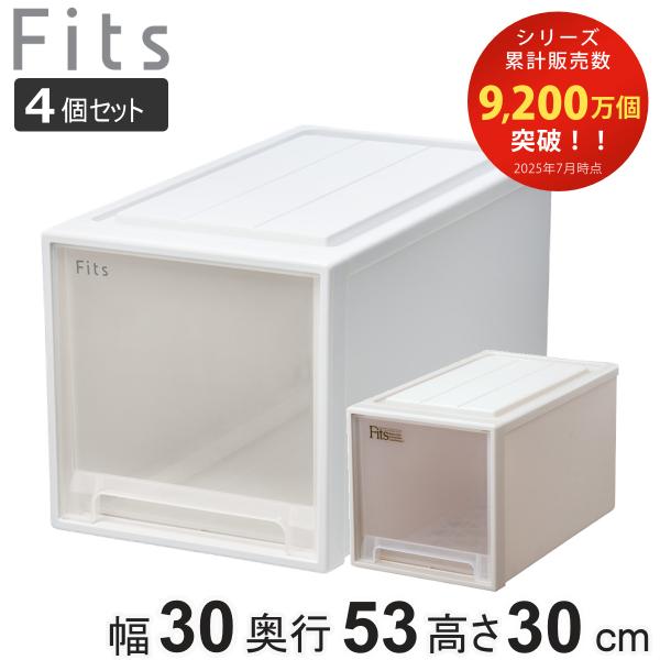 収納ケース Fits フィッツ フィッツケース クローゼット L-30 同色4個セット （ 衣装ケー...
