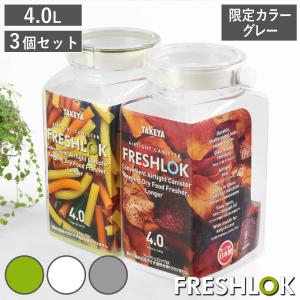 FRESHLOK （限定カラーグレー） 保存容器 4.0L フレッシュロック 角型