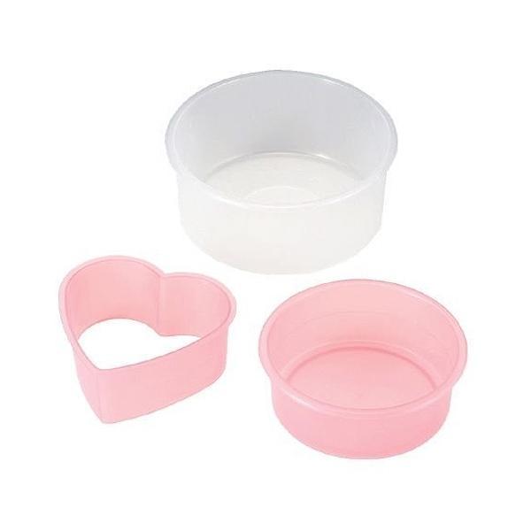 ケーキ型 スポンジケーキセット 丸型 18cm ハート型 レンジ用 （ デコレーション型 製菓グッズ...