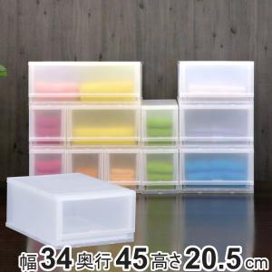 レトロ収納ケース 伸和（SHINWA） 収納ケース プラスト 半透明タイプ 1段 幅51×高さ20.5