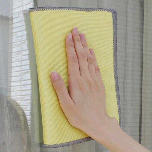 クロス 窓掃除 網戸掃除 マイクロファイバー 汚れ落とし （ 2WAY 雑巾 掃除用 水だけでOK ...