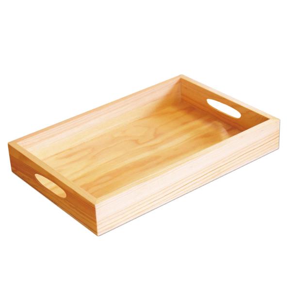 トレイ ナチュラルトレイ カトラリートレー Lサイズ （ キッチントレー お盆 トレー 角型 木製 ...