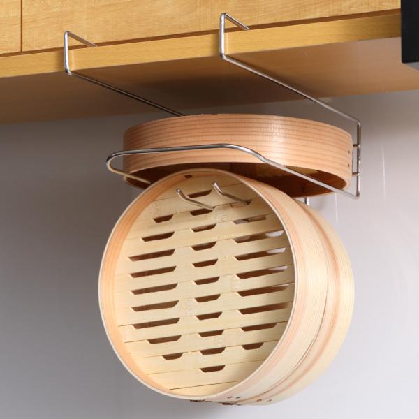 特典付き せいろ掛け 吊戸棚下収納 せいろも干せる 吊り戸棚用 引っ掛けラック （ せいろ収納 せい...