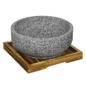 ビビンバ鍋 韓国式 18cm 置台付き 石焼ビビンバ （ 石鍋 石焼きビビンバ鍋 ビピンパ鍋 ）