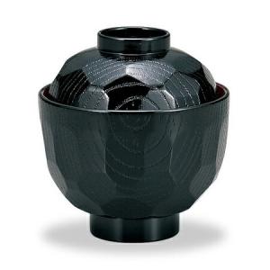 吸い物椀 木製 鈴型 黒漆塗 吸物椀 鈴 お椀 食器 漆塗 磨高蒔絵 （ 椀