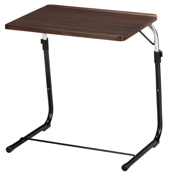 折り畳みサイドテーブル ブラウン 角度調節 （ 折りたたみ テーブル ナイトテーブル ベッドテーブル...