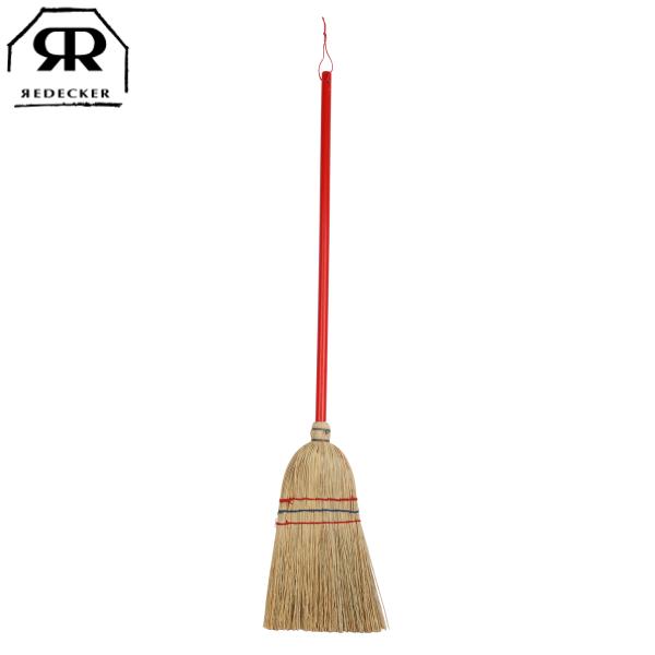 Redecker レデッカー わらほうき 子ども用 赤い柄 天然素材 80cm （ 子供用ほうき 箒...