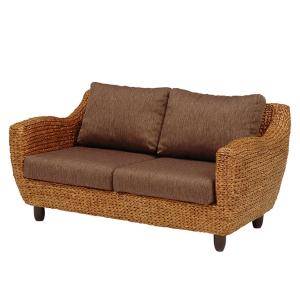 今枝商店 籐 ラブソファ 2人掛けクッション付 幅114cm （ 家具