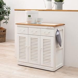 HAGiHARA（萩原） キッチンカウンター タイル天板 コンセント付 幅52cm