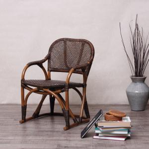 籐 ラタンチェア ロータイプ クッション付 座面高38cm （ ラタン