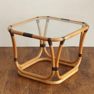 □在庫限り・入荷なし□籐 ガラステーブル 正方型 ラタン家具 Handmade