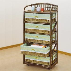 脱衣かご 2段 ラタン製 ランドリーバスケット 籐家具 幅56cm