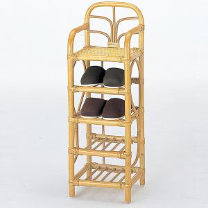 今枝商店 ラタンテーブル 円形 ガラス天板 棚付 籐家具 直径60cm