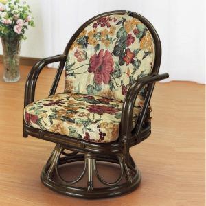 □在庫限り・入荷なし□ 籐 回転座椅子 2脚セット ミドルロータイプ