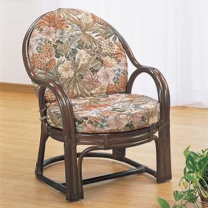 今枝商店 籐 アームチェア クッション付 座面高35cm （ 椅子 ラタン