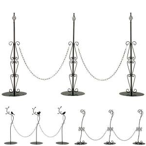 駐車場 ポール チェーン スタンド クローズゲート 3本セット 可動フェンス 柵 侵入禁止 セトクラフト ウィルマート