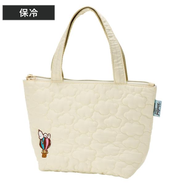 保冷バッグ キルト生地保冷ランチトート ウッドストック トラベル （ お弁当袋 ミニバッグ 手提げ ...