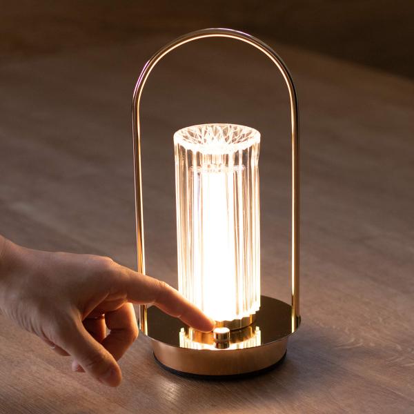 テーブルライト 無段階調光 充電式 クラルテ ライン LEDランタン （ 間接照明 卓上 テーブルラ...