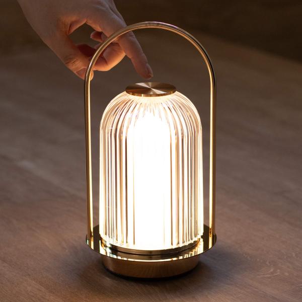 テーブルライト 無段階調光 充電式 クラルテ ドーム LEDランタン （ 間接照明 卓上 テーブルラ...