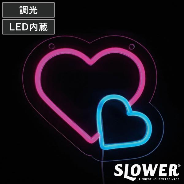 サインライト LED Hearts ネオニーサインライト SLOWER （ ネオン ライト インテリ...