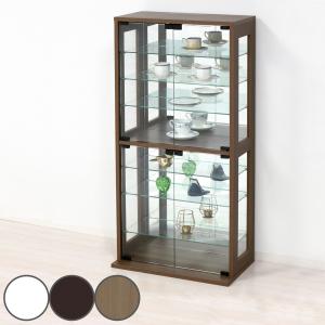 塩川光明堂 コレクションラック ショーケース ウォールナット扉 背面