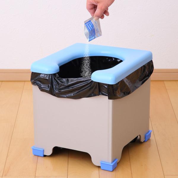 簡易トイレ 非常用 ポータブルトイレ 防災用品 （ 携帯トイレ 災害用トイレ 目隠しポンチョ付き 非...