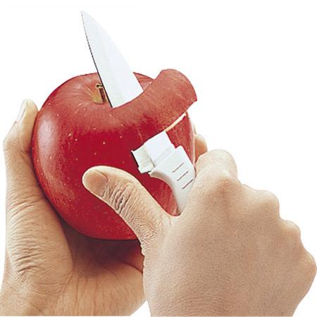 果物ナイフ　さや付きフルーツナイフ　包丁　中　ステンレス製 （ 果物包丁 おすすめ ）