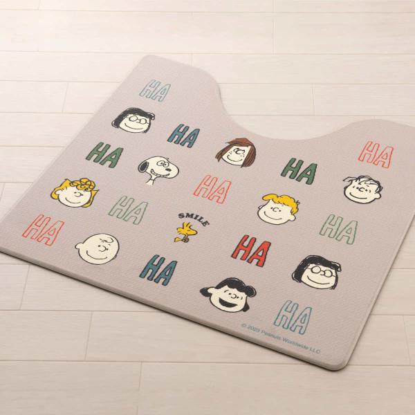 トイレマット 55×60cm PVC スヌーピー （ トイレ マット 足元マット SNOOPY 拭け...