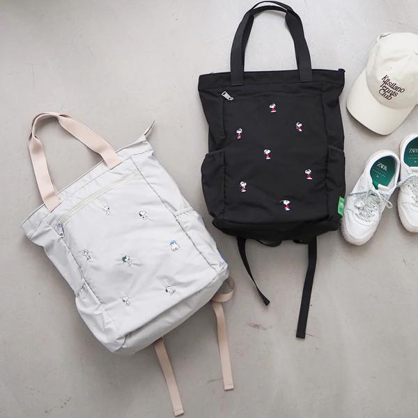 リュック トートバック スヌーピー ポケッタブル 2WAY 内側ポケット 収納 （ SNOOPY た...