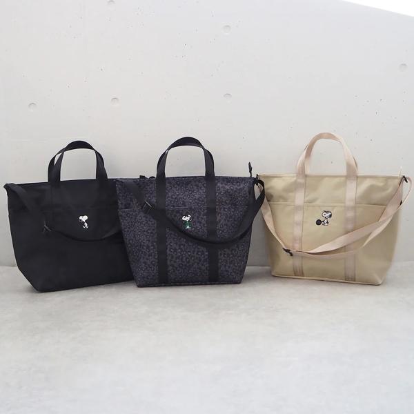 トートバック L スヌーピー ポケット付き （ SNOOPY トート ショルダーバッグ 斜めがけ 手...