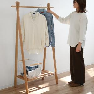 ハンガーラック コートハンガー 天然木 北美産FAS級オーク材 100%無垢