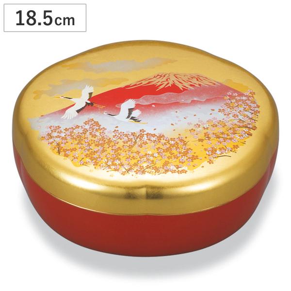 鉢 梅型 菓子器 箔工芸飛翔富士 （ 樹脂 プラスチック 日本製 ふた付き お茶菓子 収納 お菓子入...