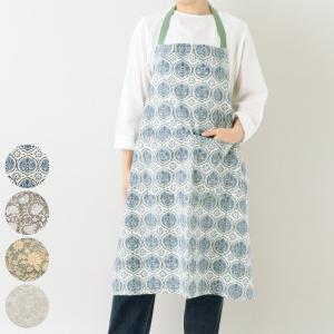 エプロン ブロックプリント 総柄 綿100% (...の商品画像