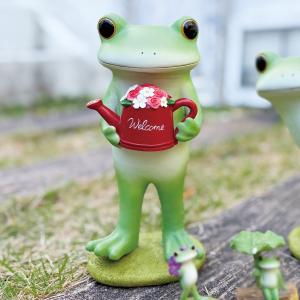ガーデンオーナメント カエル コポー ガーデン ジョーロとカエル （ Copeau 置き物 コポタロウ かえる 蛙 グッズ オーナメント ガーデニング ）
