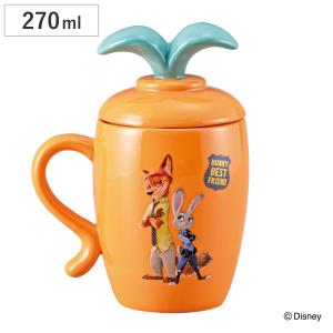 マグカップ 蓋付きにんじんペンマグ zootopia （ 270ml 磁器 ズートピア マグ 蓋付き マグコップ カップ ディズニー キャラクター ）