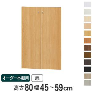 オーダー本棚用扉 高さ49cm 幅60-90cm type49 （ オーダーメイド セミ