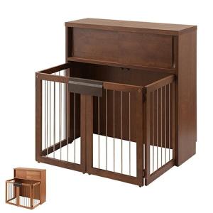 ペットケージ カウンター下 サークル 天然木 幅90cm （ 犬 ケージ 犬小屋 ルームケージ ）