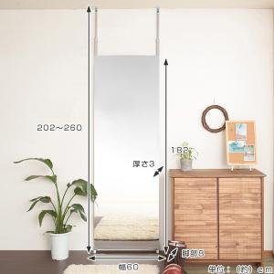 鏡 ウォールミラー 突っ張り壁面ミラー 幅60...の詳細画像3