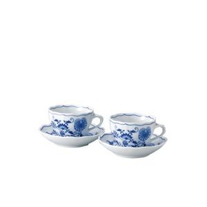 安心の代理店商品 ボヘミアブルーオニオン・トラディション コーヒーカップ&amp;ソーサー C/S ペア C...