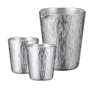 【錫製酒器】千呂利2・盃4 錫製 本錫 酒器7点セット ちろり お猪口 ちろり2個 猪口5個 盃 杯 すず