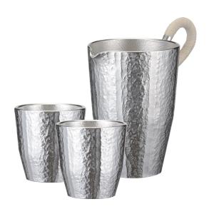 大阪錫器 酒器セット 錫製酒器セット 六花 sy-rk 千呂利 径68mm 高