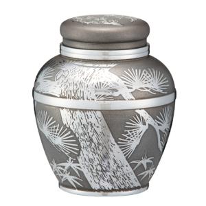 錫 茶心壺／茶入 四君子紋 「乾茂號造」在銘（本体のみ） : 茶道具商