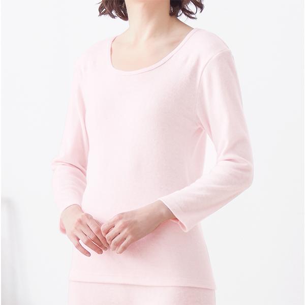 ほっこり暖か背あて付8分袖インナー　セルヴァン　メール便送料無料