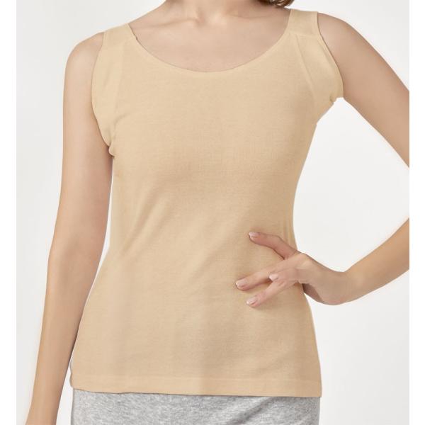 綿100%脇汗ガード ノースリーブ　セルヴァン　メール便送料無料