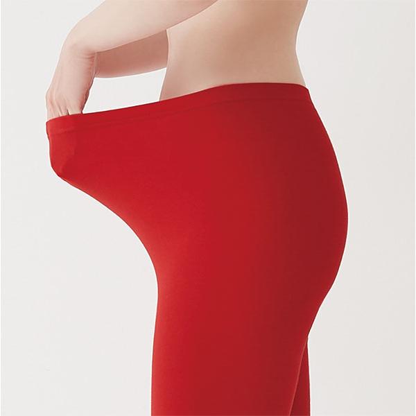 赤い綿100％スパッツ　セルヴァン　赤色で幸運をゲット！運気上昇　メール便送料無料