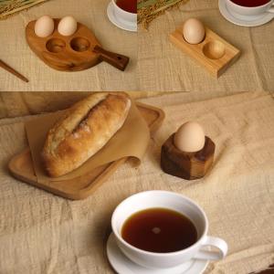 エッグスタンド木製 取っ手付き ヒノキ 卵2個...の詳細画像3