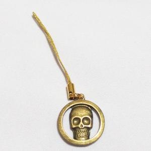 【LJ6363】 ストラップ スカル　アンティークゴールド色　【レディース】【メンズ】