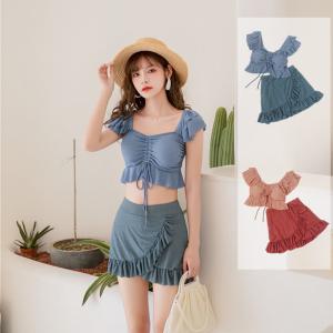 水着レディース 体型カバー 水着2点セット 10代代30代40代 ブラウス ママ水着 小胸バンドゥビギニ 水着 韓国風 可愛い ワンピースタイプ 温泉 リゾート Lk Bella Vita 通販 Yahoo ショッピング